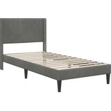  Okvir kreveta s madracem Tamno siva 90 x 190 cm Baršun | shoptok.hr