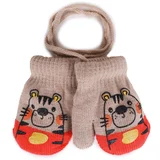 Yoclub Kids's Gloves RED-0117C-A61A-002