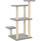 vidaXL Grebalica za mačke s platformama svjetlosiva 98 5 cm | shoptok.hr