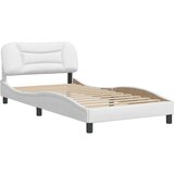  Posteljni okvir brez vzmetnice bel 100x203 cm umetno usnje, (21081786) | Shoptok.si