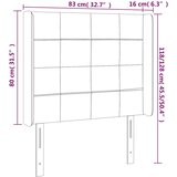  Uzglavlje s ušima tamnosmeđe 83x16x118/128 cm od tkanine | shoptok.hr