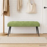  Klupa s gumbastim tkanjem Svijetlo zelena 110 x 40 x 46 cm | shoptok.hr