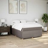  Krevet s oprugama i madracem smeđesivi 160x200 cm tkanina | shoptok.hr