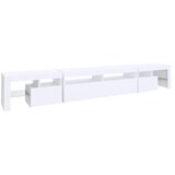 TV ormarić s LED svjetlima bijeli 260 x 36,5 x 40 cm | shoptok.hr