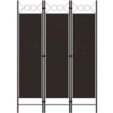 vidaXL Sobna pregrada s 3 panela smeđa 120 x 180 cm Cijene