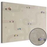  Slika - Race - Colorful Cars on a Road on a Beige Background with Inscriptions 60x40 Premium Print | shoptok.hr
