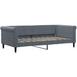  Dnevni krevet s pomoćnim ležajem i ladicama tamno sivi 90x190 cm baršun | shoptok.hr