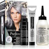 L´Oréal Paris préférence Vivid Colors barva za lase za barvane lase za vse vrste las 60 ml odtenek 9,112 Smokey Grey Cene