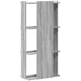  Regal za knjige s 3 razine siva boja hrasta 60x30x120 cm drveni | shoptok.hr