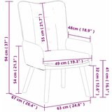  Fotelja Svijetlo siva 63 x 67 x 94 cm Tkanina i šperploča | shoptok.hr