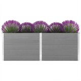  Vrtna posuda za sadnju 250 x 100 x 91 cm WPC siva | shoptok.hr