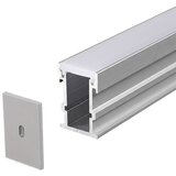 Mitea Lighting aluminijumski profil za led trake 21x25.8x2000mm set sa difuzorom MA631 | Eponuda.com