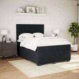 vidaXL Krevet s oprugama i madracem crni 160x200 cm baršunasti | shoptok.hr