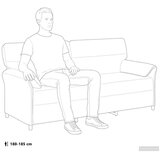 SOFA za 3 osobe Tirkizna 198 x 83 x 95 cm Baršun - Tirkizna 3-sjedalna (180 cm) | shoptok.hr