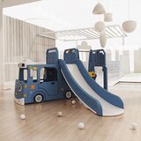 Premium Stil Dečiji plavi vozić sa toboganom/ ljuljaškom i ostavom za igračke | ePonuda.com