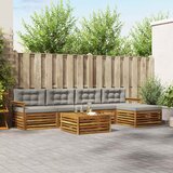  Set vanjskih sofa 6 kom. Prirodna i svijetlo siva | shoptok.hr