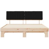  Krevetni okvir s tapiciranim uzglavljem Crna 180 x 200 cm | shoptok.hr