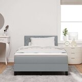  Krevet s oprugom s madracem svijetlosivi 120x190 cm tkanina | shoptok.hr