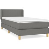 Maison Chic Box spring postelja - Vzmetna postelja z vzmetnico temno siva 90x200 cm blago SL7062, (21906864) Cene