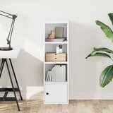 vidaXL Knjižna omara bela 31x24x102 cm inženirski les | Shoptok.si