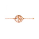 Fenzy zapestnica z obeskom, škorpijon, rose gold Cene