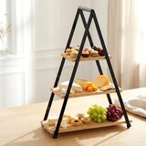 Vilde troslojni stalak za posluživanje od bambusa 53 cm – 3 razine | shoptok.hr