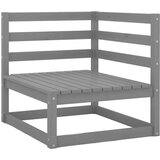  Sedežna garnitura 6-delna siva trdna borovina | Shoptok.si