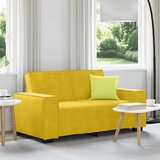  Dvosjed Kauč Žuti 160x78x84 cm Baršun | shoptok.hr