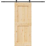 vidaXL Klizna vrata s priborom za montažu 90 x 210 cm masivna borovina | shoptok.hr