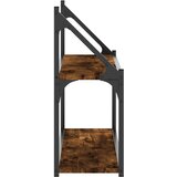  Zidna polica s 2 razine dimljenog hrasta 80x21x51 cm drvena | Eponuda.com
