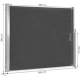 Modern Home SKLOPIVI PARAVAN ZA DVORIŠTE 3X1.8M ANTRACIT | Eponuda.com