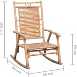  Stolica za ljuljanje od bambusa s jastukom | shoptok.hr