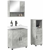  Set namještaja za kupaonicu 3 pcs Beton siva Konstruirano drvo | shoptok.hr