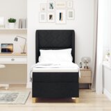  Box Spring postelja z vzmetnico Črna 80x200 cm Tkanina, (22052863) | Shoptok.si