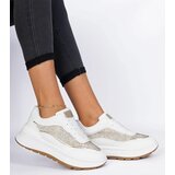 Gemre White women's sneakers with rhinestones Fucco | Shoptok.si