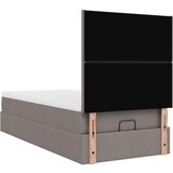 vidaXL Otomanski okvir kreveta s madraca smeđesivi 90x190cm tkanine | shoptok.hr