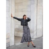 Reserved satenasta obleka s cvetličnim potiskom - večbarvno | Shoptok.si