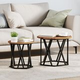 vidaXL Recikliran les & črn Recikliran les & kovina Srednja Vzdržljiva | Shoptok.si