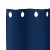 Zavjese sa zavjesama 2 pcs Tamno plava 225 x 140 cm Poliester | shoptok.hr