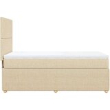 vidaXL Krevet s oprugama i madracem krem 90 x 190 cm od tkanine | shoptok.hr
