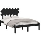  Za krevet od masivnog drva crni 135 x 190 cm 4FT6 bračni | shoptok.hr
