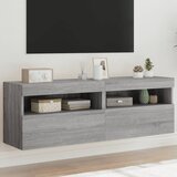 vidaXL Stenske TV omarice z LED 2 kosa siva sonoma 60x30x40 cm Cene