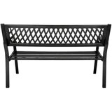  Vrtna klupa za park, terasa, metalna, 2 sjedala, crna, 120 cm | shoptok.hr