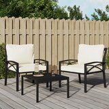  Vrtni stoli s peščenimi blazinami 2 kosa 68x76x79 cm jeklo | Shoptok.si