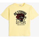 Koton T-Shirt - Yellow - Regular fit Cene