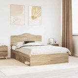  Konstrukcija postelje z vzglavjem Sonoma hrast 150 x 200 cm, (5000102296) | Shoptok.si
