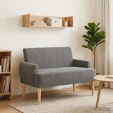 vidaXL Ljubavni kauč s gumbima Tamnosiva 116 x 67 x 81 cm | shoptok.hr