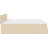 Otomanski okvir kreveta s madracima krem 200x200cm od tkanine | shoptok.hr
