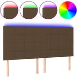  Uzglavlje tamnosmeđe 180x5x118/128 cm od tkanine | shoptok.hr