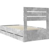  Krevetna konstrukcija s ladicama Betonski sivi 90 x 200 cm Siva 206 x 93 x 100 cm | Shoptok.si